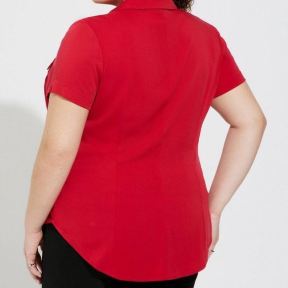 TORRID BLOUSE -DISNEY MINNIE MOUSE AMERICANA STRETCH BLOUSE SIZE 1X (14-16) - Picture 4 of 8